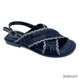 Women's Woven Leather Slingback Sandals – Pons Quintana 2611965