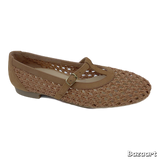 Women's Woven Leather  tee bar Loafers – Paul Green 261143